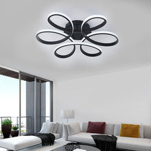 Load image into Gallery viewer, Modern Petal LED Chandelier Ceiling Light, Black 58CM Cool White and Dimmable