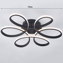 Load image into Gallery viewer, Modern Petal LED Chandelier Ceiling Light, Black 58CM Cool White and Dimmable