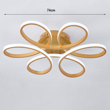 Load image into Gallery viewer, Modern Petal LED Chandelier Ceiling Light, Gold 58CM Cool White and Dimmable