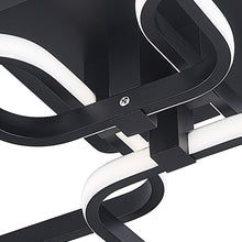 Load image into Gallery viewer, 4-Light Black Contemporary LED Energy-efficient Semi Flush Ceiling Light