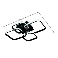 Load image into Gallery viewer, 4-Light Black Contemporary LED Energy-efficient Semi Flush Ceiling Light