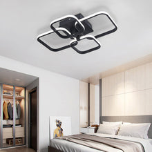 Load image into Gallery viewer, 4-Light Black Contemporary LED Energy-efficient Semi Flush Ceiling Light
