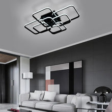 Load image into Gallery viewer, 8-Light Black Contemporary LED Energy-efficient Semi Flush Ceiling Light