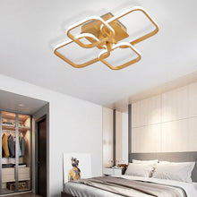 Load image into Gallery viewer, Modern Square LED Ceiling Lamp Chandelier Light, Gold Frame-4,6,8 Head Cool White and Dimmable