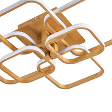 Load image into Gallery viewer, 6-Light Golden Contemporary LED Energy-efficient Semi Flush Ceiling Light