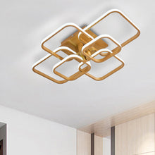 Load image into Gallery viewer, 6-Light Golden Contemporary LED Energy-efficient Semi Flush Ceiling Light
