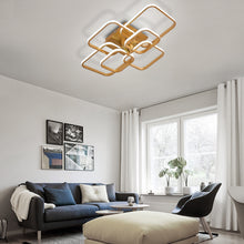 Load image into Gallery viewer, 6-Light Golden Contemporary LED Energy-efficient Semi Flush Ceiling Light