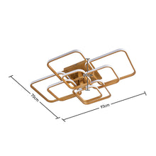 Load image into Gallery viewer, Modern Square LED Ceiling Lamp Chandelier Light, Gold Frame-4,6,8 Head Cool White and Dimmable