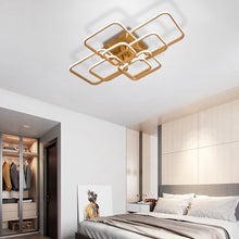 Load image into Gallery viewer, Modern Square LED Ceiling Lamp Chandelier Light, Gold Frame-4,6,8 Head Cool White and Dimmable