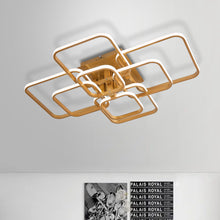 Load image into Gallery viewer, 8-Light Golden Contemporary LED Energy-efficient Semi Flush Ceiling Light