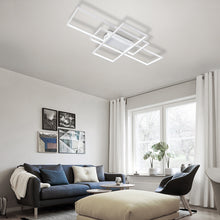 Load image into Gallery viewer, White Neutral Style Rectangular LED Semi Flush Ceiling Light