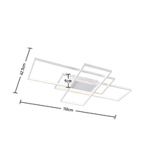 Load image into Gallery viewer, Livingandhome Neutral Style Rectangular LED Semi Flush Ceiling Light, LG0864
