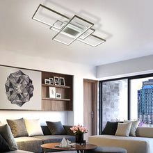 Load image into Gallery viewer, Livingandhome Neutral Style Rectangular LED Semi Flush Ceiling Light, LG0864