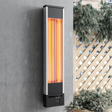 Load image into Gallery viewer, Outdoor Wall Mounted Electric Infrared Patio Heater with Remote Control