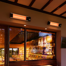 Load image into Gallery viewer, Outdoor Wall Mounted Electric Infrared Patio Heater with Remote Control