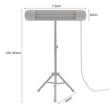 Load image into Gallery viewer, 3000W Freestanding Infrared Electric Patio Heater With Remote