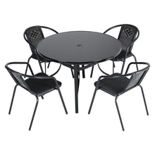 Load image into Gallery viewer, Outdoor Garden Dining Sets with Metal Table and 4Pcs Rattan Chairs, LG0887LG0792