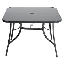 Load image into Gallery viewer, Rectangle Garden Table Furniture with Parasol Hole for Outdoor Use