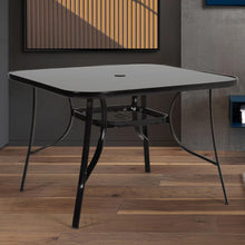 Load image into Gallery viewer, Rectangle Garden Table Furniture with Parasol Hole for Outdoor Use