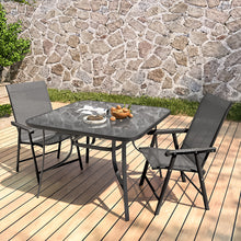 Load image into Gallery viewer, Rectangle Garden Table Furniture with Parasol Hole for Outdoor Use