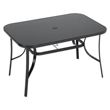 Load image into Gallery viewer, Rectangle Garden Table Furniture with Parasol Hole for Outdoor Use