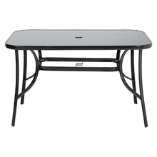 Load image into Gallery viewer, Rectangle Garden Table Furniture with Parasol Hole for Outdoor Use