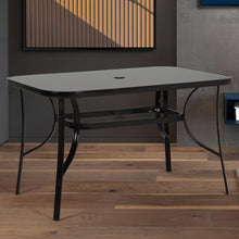 Load image into Gallery viewer, Rectangle Garden Table Furniture with Parasol Hole for Outdoor Use
