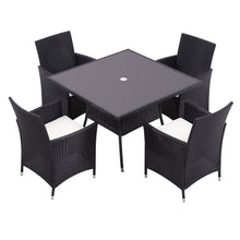 Load image into Gallery viewer, Outdoor Garden Dining Sets with Rattan Table and 4Pcs Rattan Chairs, LG0895LG0904