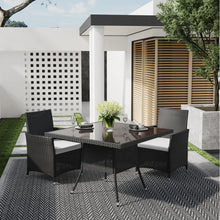 Load image into Gallery viewer, Outdoor Garden Dining Sets with Rattan Table and 2Pcs Rattan Chairs, LG0895LG0902