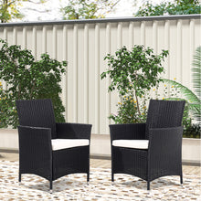 Load image into Gallery viewer, Set of 2 /4 Patio Garden Rattan Chairs Lounge Cushioned Garden Chairs