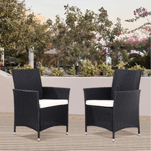 Load image into Gallery viewer, Set of 2 /4 Patio Garden Rattan Chairs Lounge Cushioned Garden Chairs