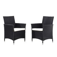 Load image into Gallery viewer, Set of 2 /4 Patio Garden Rattan Chairs Lounge Cushioned Garden Chairs