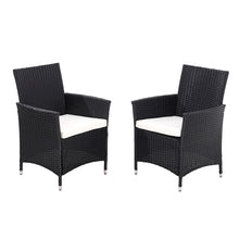Load image into Gallery viewer, Outdoor Garden Dining Sets with Rattan Table and 2Pcs Rattan Chairs with Cushions, LG0893LG0902