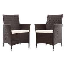 Load image into Gallery viewer, Outdoor Garden Dining Sets with Rattan Table and 2Pcs Rattan Chairs with Cushions, LG0894LG0903
