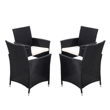 Load image into Gallery viewer, Set of 2 /4 Patio Garden Rattan Chairs Lounge Cushioned Garden Chairs