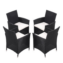 Load image into Gallery viewer, Set of 2 /4 Patio Garden Rattan Chairs Lounge Cushioned Garden Chairs