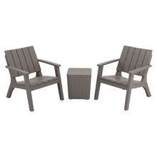 Load image into Gallery viewer, Set of 3 Garden Plastic Patio Furniture Set