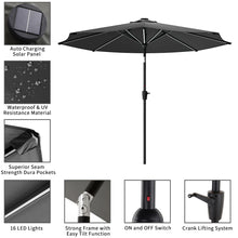 Load image into Gallery viewer, Large Solar Powered LED Patio Umbrella for Outdoor Garden Patio, LG0931
