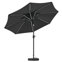 Load image into Gallery viewer, Large Solar Powered LED Patio Umbrella for Outdoor Garden Patio with Base, LG0931LG0455