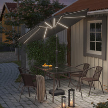 Load image into Gallery viewer, Large Solar Powered LED Patio Umbrella for Outdoor Garden Patio with Base, LG0931LG0455