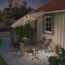 Load image into Gallery viewer, Large Solar Powered LED Patio Umbrella for Outdoor Garden Patio with Base, LG0932LG0455