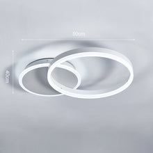 Load image into Gallery viewer, 2-Light White Contemporary LED Flush Mount Ceiling Light Fixture Round for Bedroom