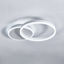 Load image into Gallery viewer, 2-Light White Contemporary LED Flush Mount Ceiling Light Fixture Round for Bedroom