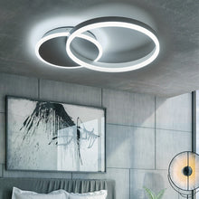 Load image into Gallery viewer, 2-Light White Contemporary LED Flush Mount Ceiling Light Fixture Round for Bedroom