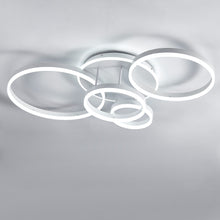 Load image into Gallery viewer, 4-Light White Contemporary LED Flush Mount Ceiling Light Fixture Round for Bedroom
