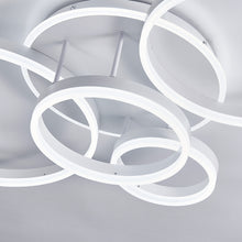 Load image into Gallery viewer, 4-Light White Contemporary LED Flush Mount Ceiling Light Fixture Round for Bedroom