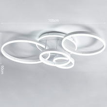 Load image into Gallery viewer, 4-Light White Contemporary LED Flush Mount Ceiling Light Fixture Round for Bedroom