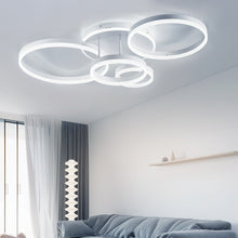 Load image into Gallery viewer, 4-Light White Contemporary LED Flush Mount Ceiling Light Fixture Round for Bedroom