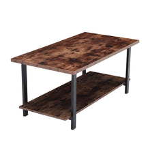 Load image into Gallery viewer, 107cm Width Coffee Table with Storage Shelf Extra Thick Industrial Cocktail Table