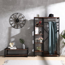 Load image into Gallery viewer, Coat Rack,5 Shelves,Clothes Rail,Open Wardrobe for Hallway or Bedroom